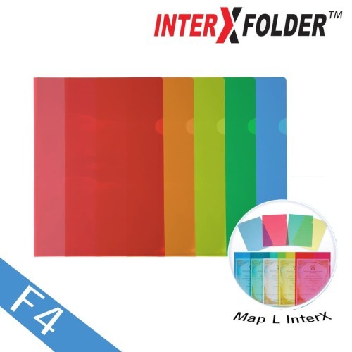 Map L Interx Clear Sleeve Tebal Folio F Map Plastik Bening Map Selip