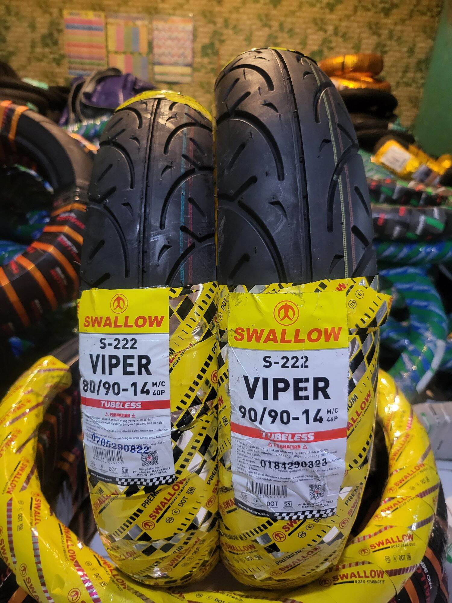 Ban Luar Ring 14 Swallow Viper Ukuran 90 90 80 90 70 90 Tubeless