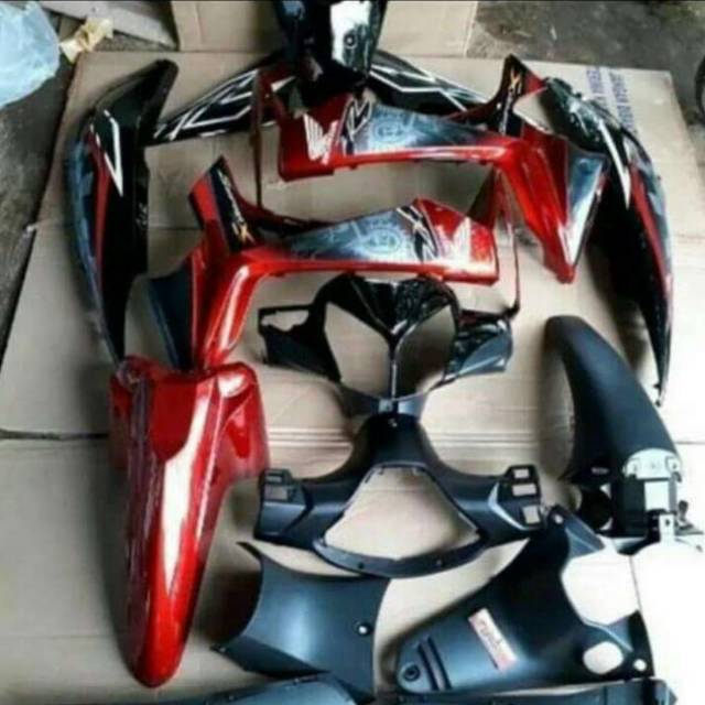 Cover Body Full Set Halus Kasar Supra X 125 Batman Full Set Body