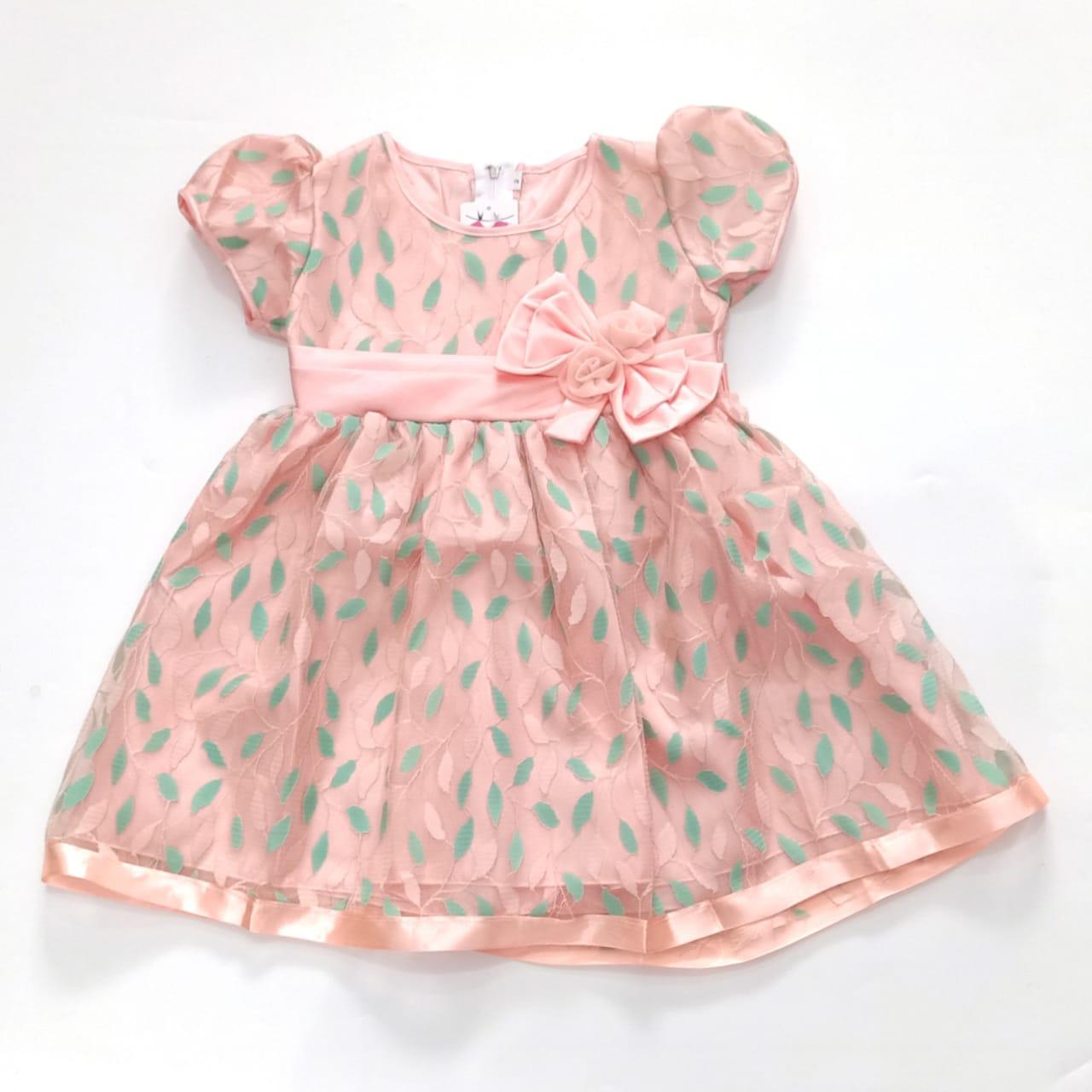 Nuning Ningrum Shop Little Baju Anak Perempuan Dress Pesta Daun Kecil