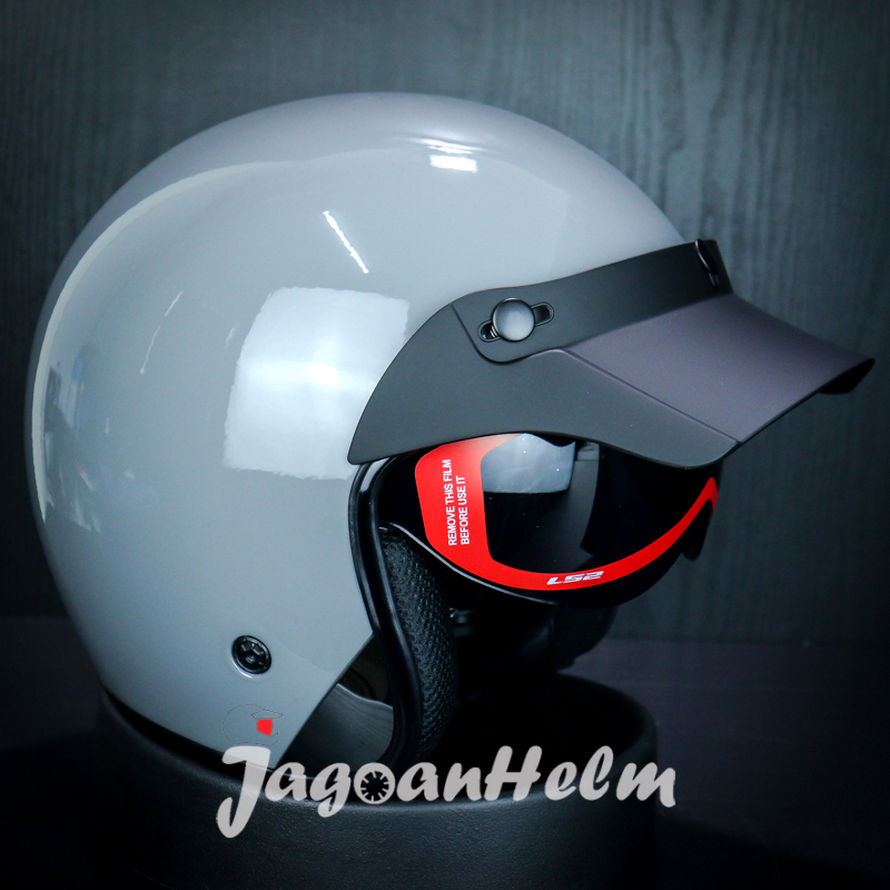 Ls Helm Of Bob Solid Nardo Grey Retro Of Lazada Indonesia