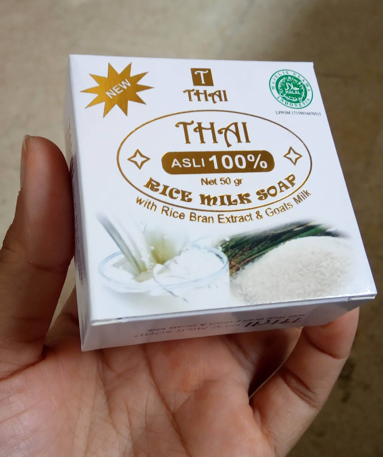 BPOM THAI Rice Milk Soap 50gr Sabun Beras Susu Thai Original Lazada