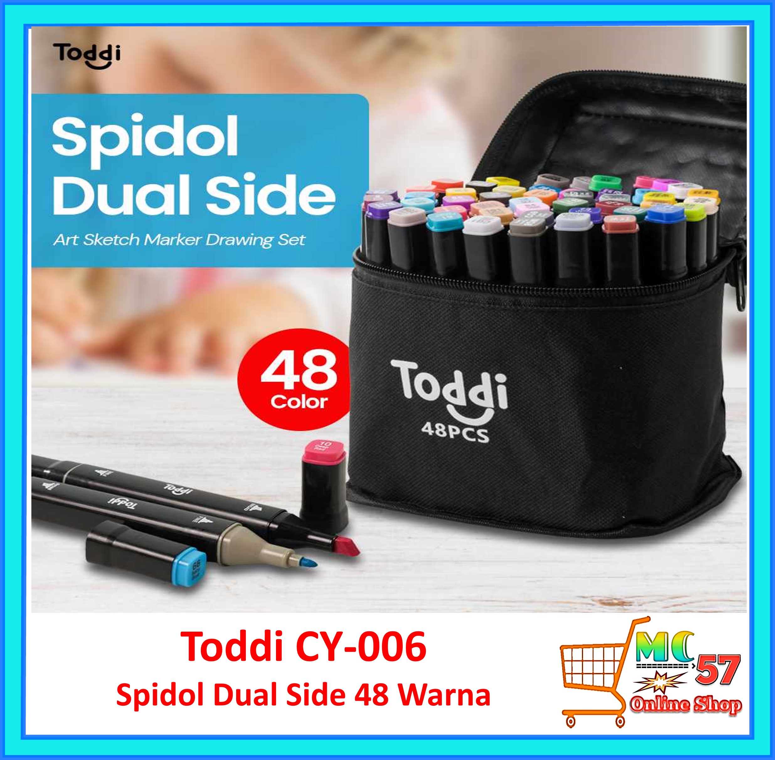 Toddi Hl Spidol Dual Side Fine Art Marker Color Toddi Set