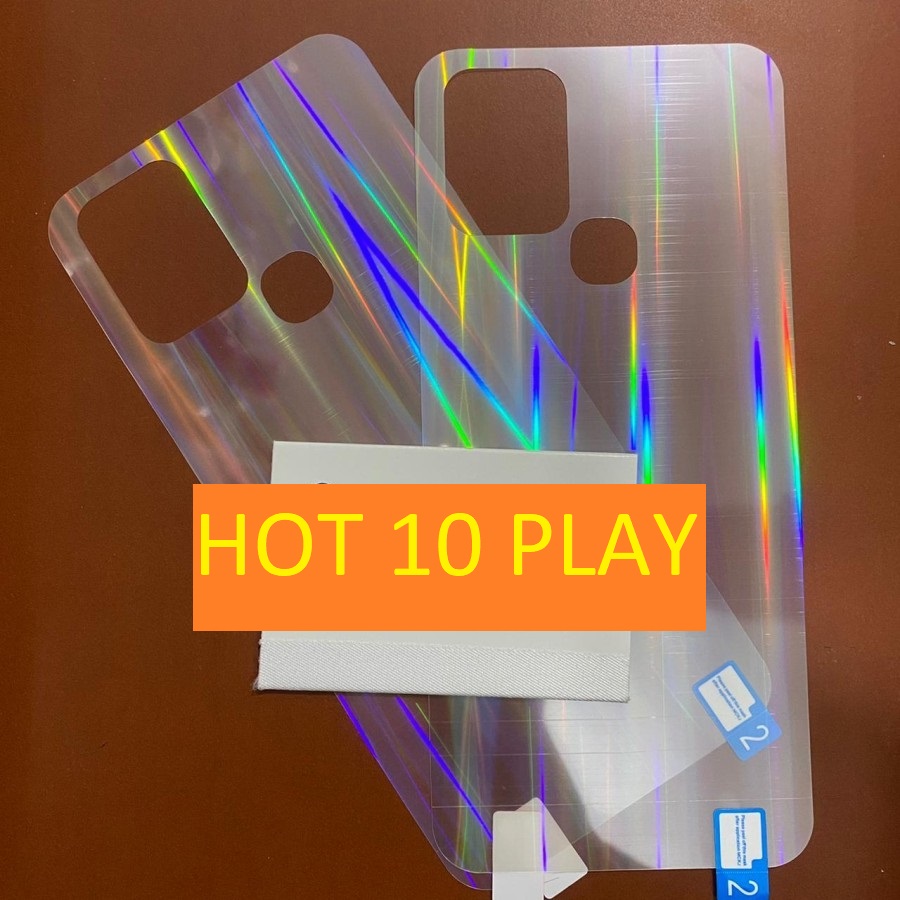 INFINIX HOT 10 PLAY Skin Aurora Protector Anti Gores Belakang Rainbow