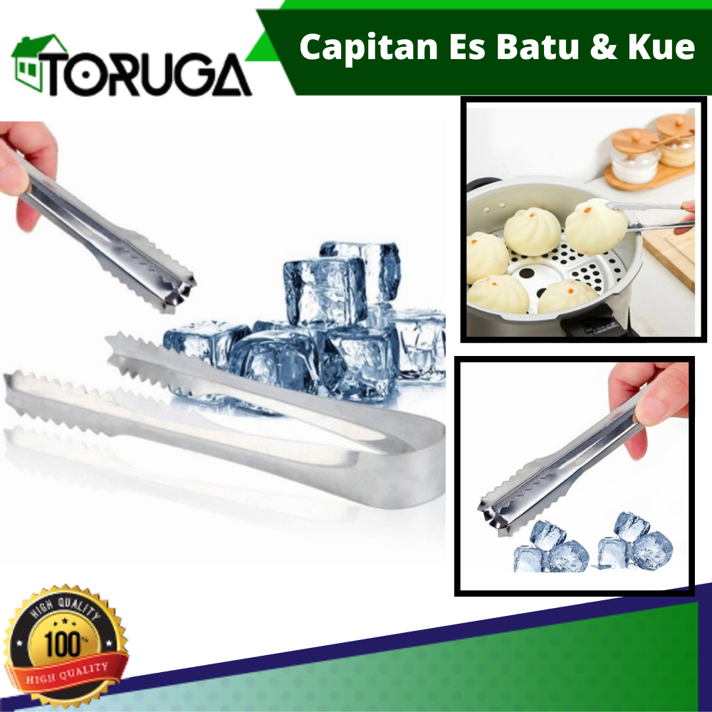 Capitan Es Batu Kue Penjepit Makanan Stainless Serbaguna Lazada Indonesia