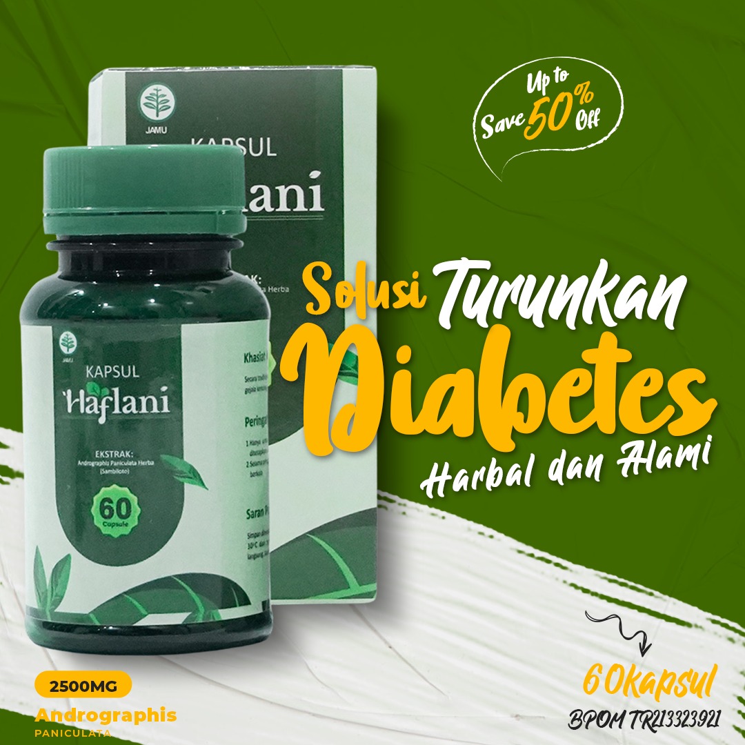 Obat Gula Darah Kapsul Haflani Obat Daun Sambiloto Kapsul Diabetes