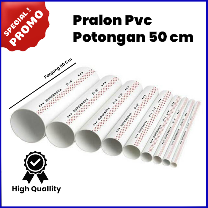 Potongan Pipa Pralon Paralon Pvc Saluran Air Ukuran Cm Semua Ukuran