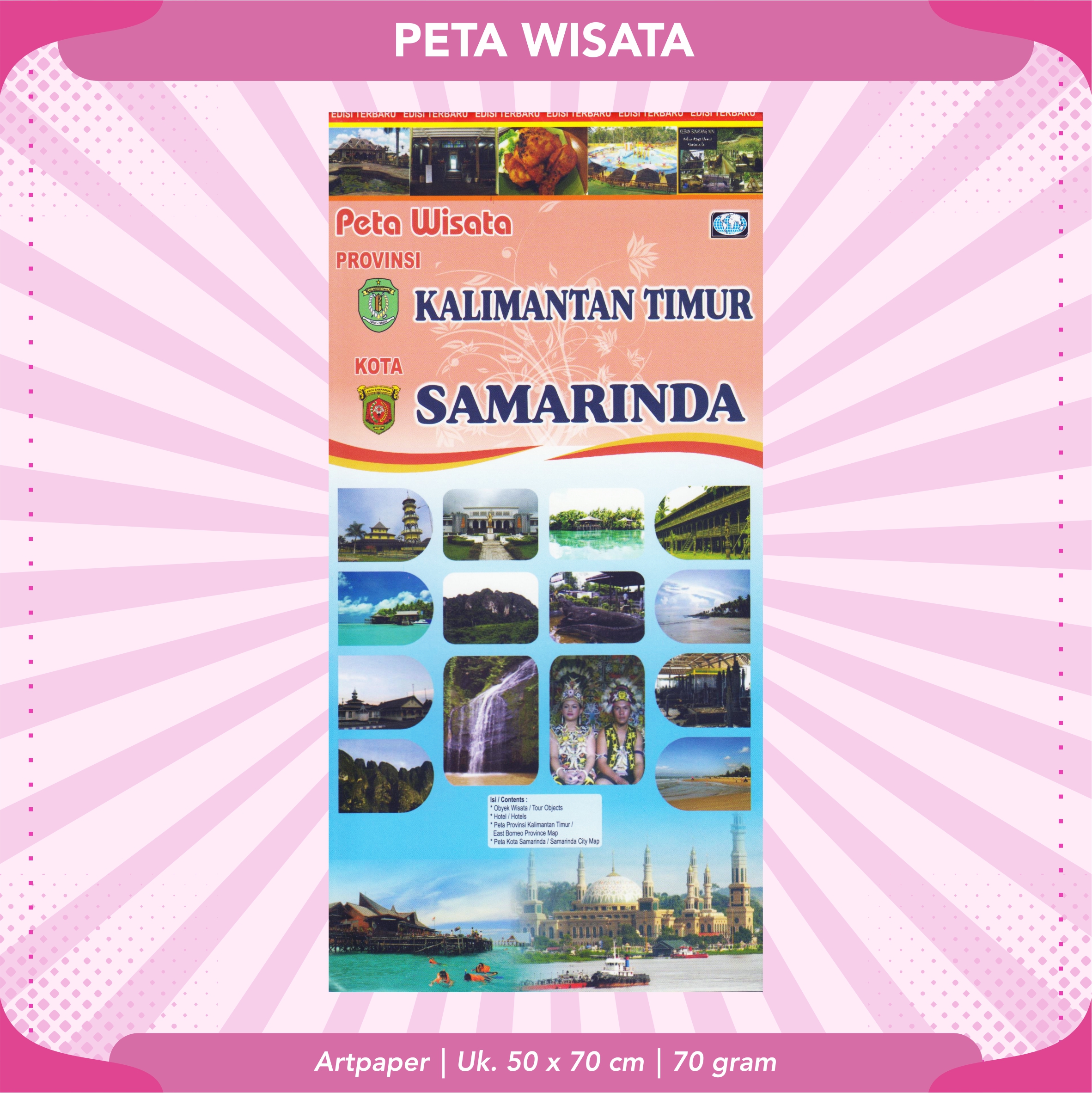 Peta Wisata Kalimantan Timur Samarainda Buana Baru Lazada Indonesia