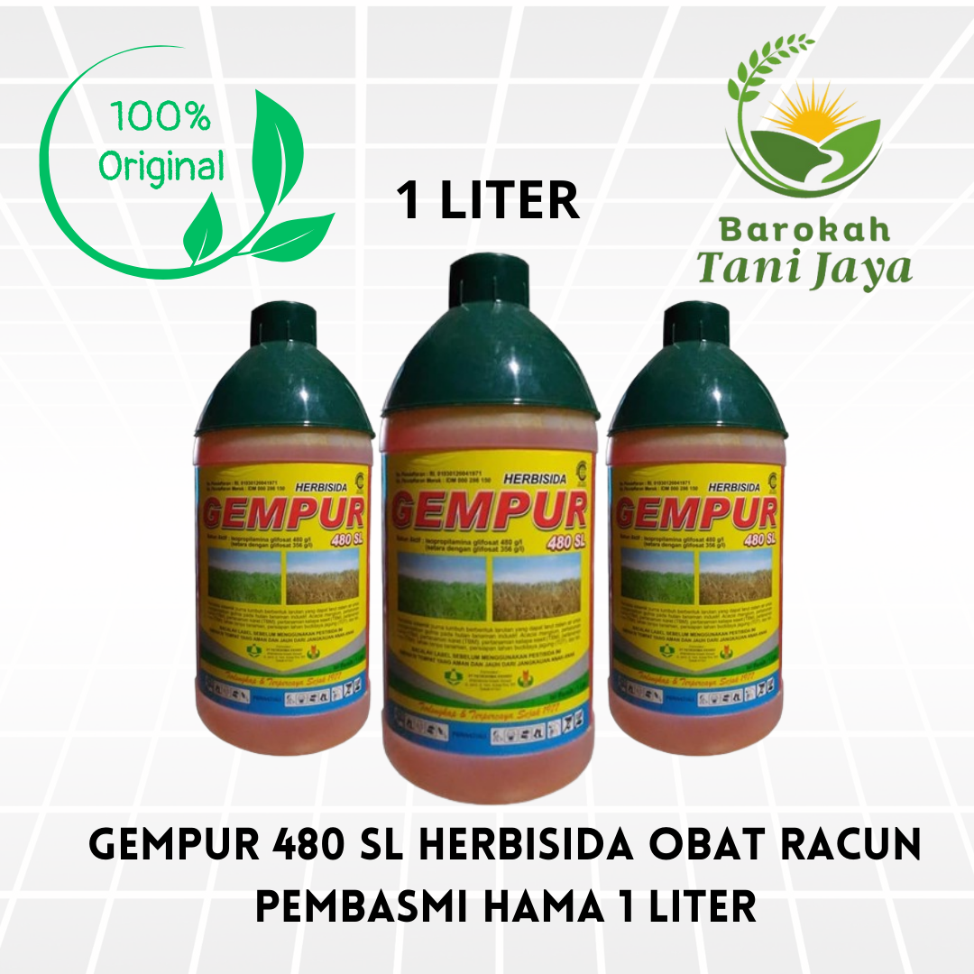 Herbisida Obat Racun Pembasmi Hama Gulma Rumput Sistemik Gempur 480 SL