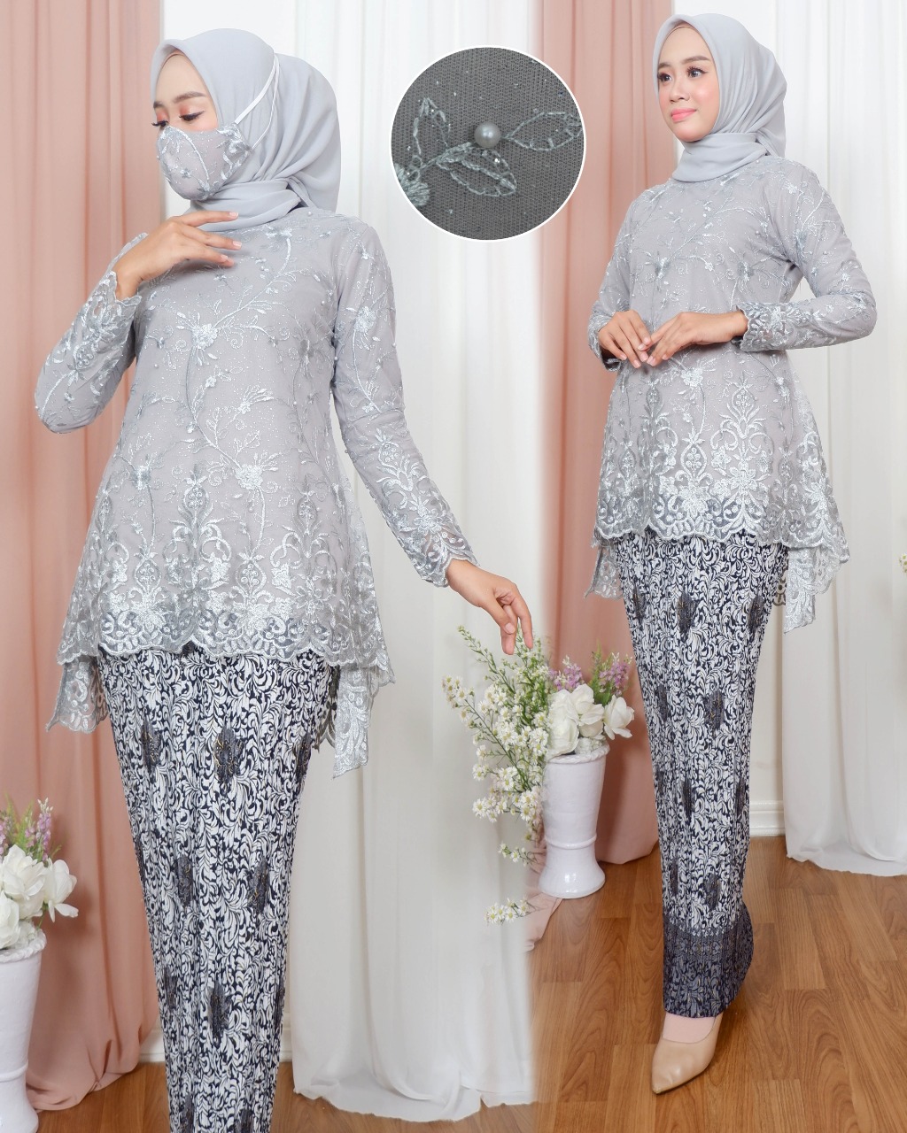 SETELAN KEBAYA TULLE MIKHA SETELAN KEBAYA MODERN TERBARU KEBAYA