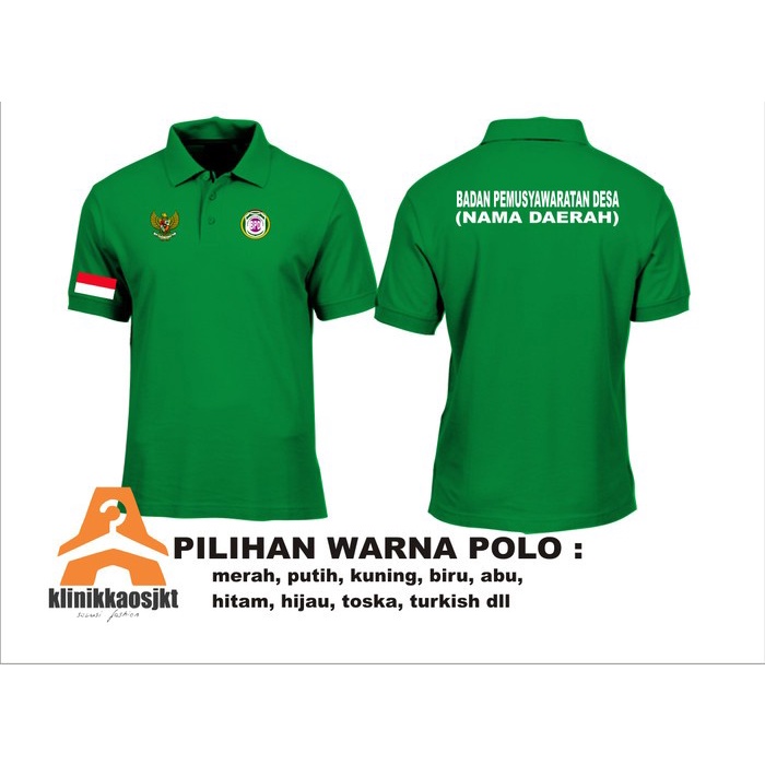 Baju Poloshirt Kaos Polo Badan Pemusyawaratan Desa Polo Bpd Desa