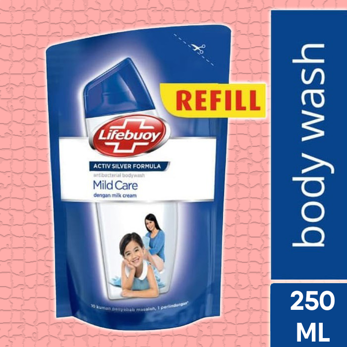 Sabun Mandi Cair Lifebuoy Biru Antibacterial Body Wash Refill Mild Care