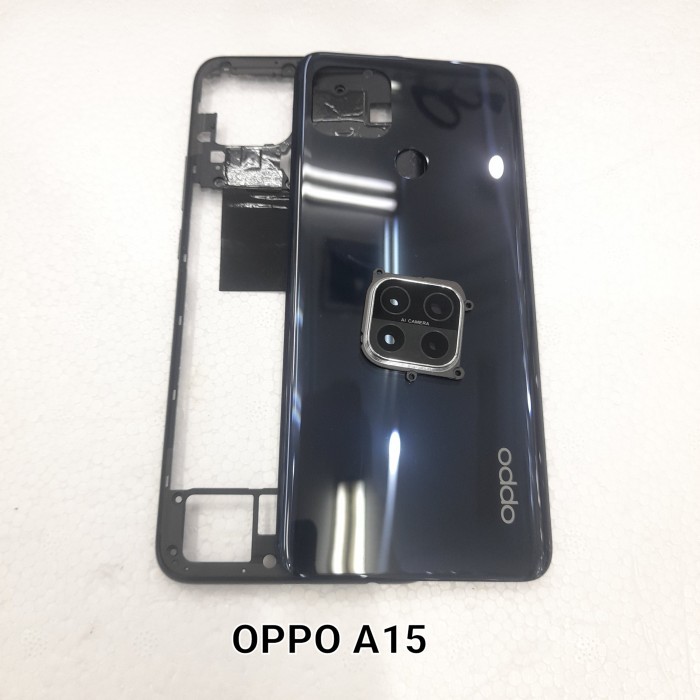 CASING KESING HOUSING FULLSET OPPO A15 BEZEL DAN BACKDOOR ORIGINALY