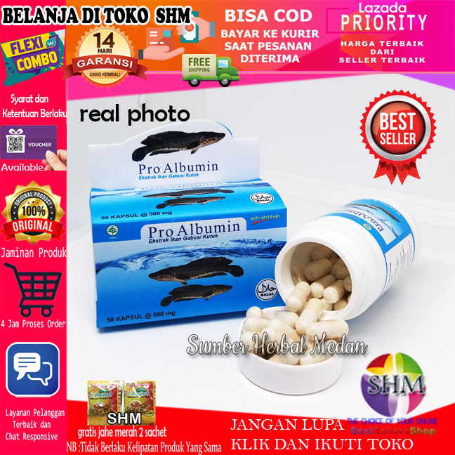 Best Seller Produk Ash Shihhah Kapsul Ekstrak Ikan Kutuk Pro Albumin