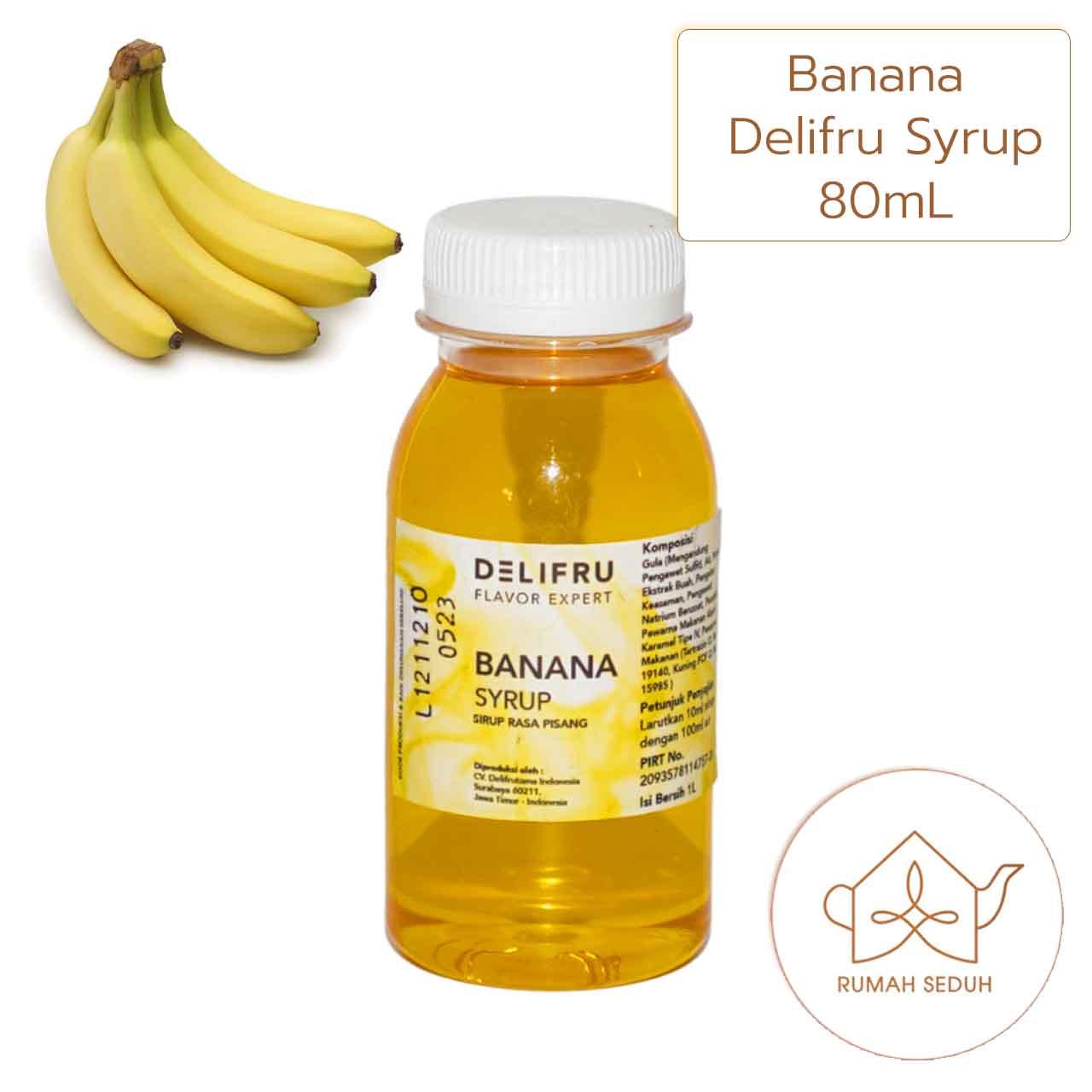 Delifru Banana Syrup Ml Sirup Pisang Banana Sirop Premium Banana