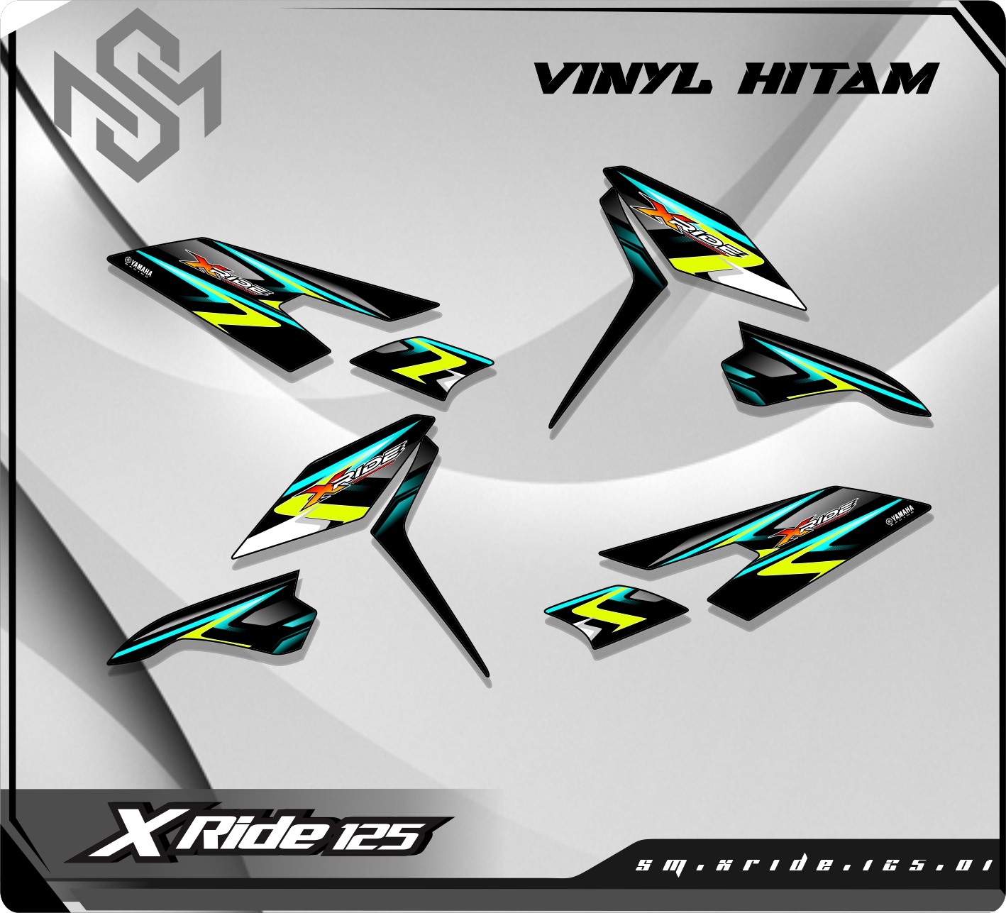 Sticker Semi Full Decal Transparan Xride New Stiker Striping