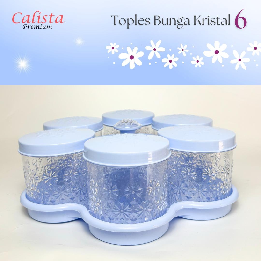 Toples Calista Bunga Kristal Daun Terbaru Toples Lebaran Mewah