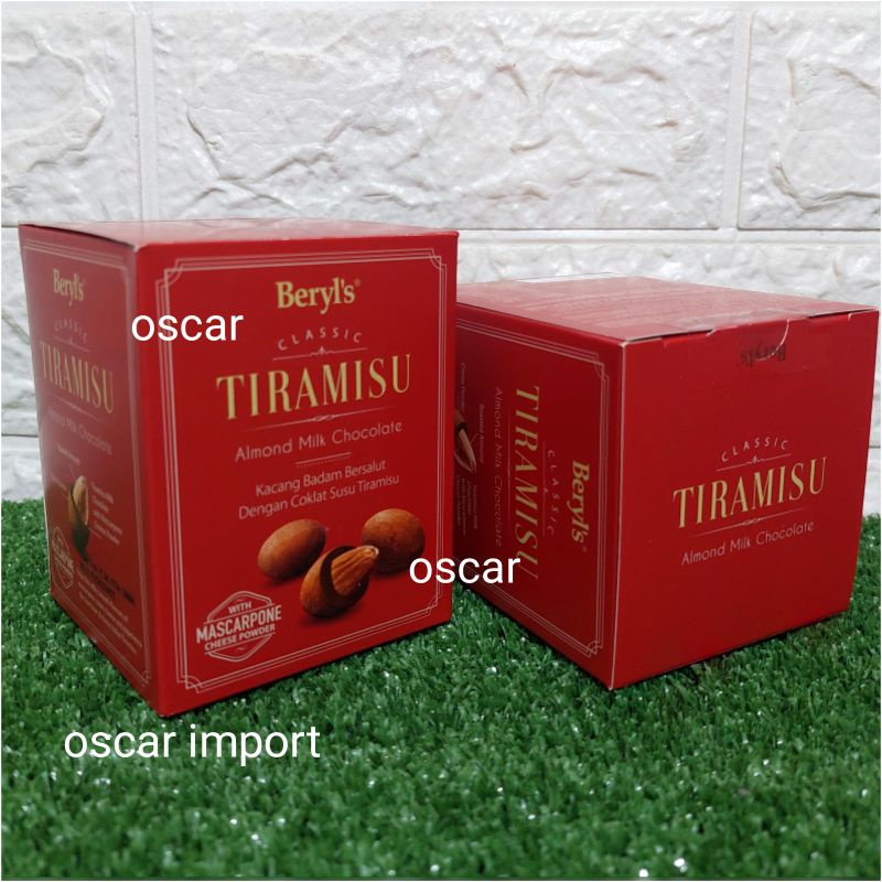 Beryl S Classic Almond Tiramisu Milk Chocolate 100g Box Coklat Cokelat