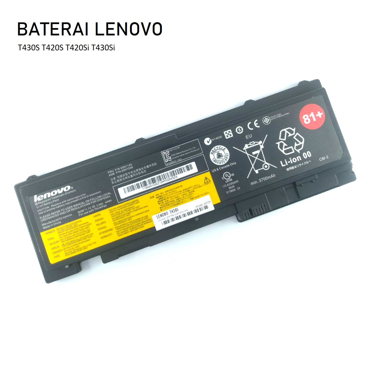 Batre Baterai Original Laptop Lenovo Thinkpad T S T S N