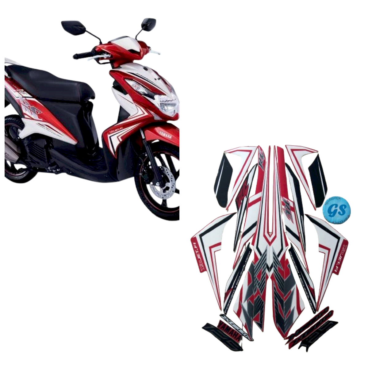 Sticker Striping Motor Yamaha Xeon 125 RC 2014 Merah Lazada Indonesia