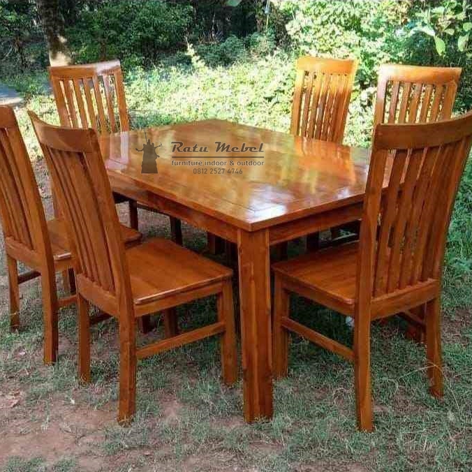 Kursi Makan Kayu Jati Asli Jepara Sudah Finishing K Balero Lazada