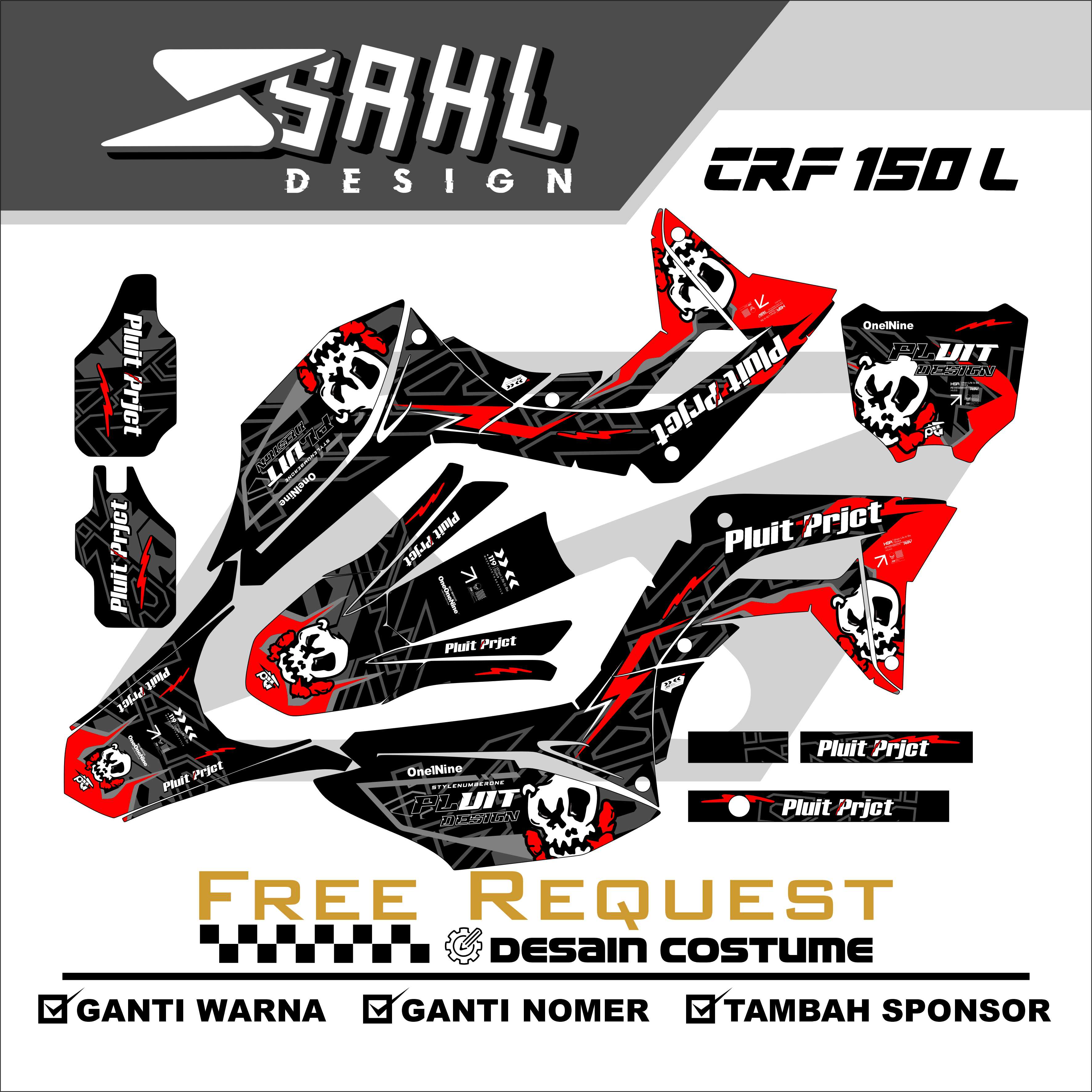 Sticker Decal Crf 150 L Decal Crf Premium Super Glosy Free Costume