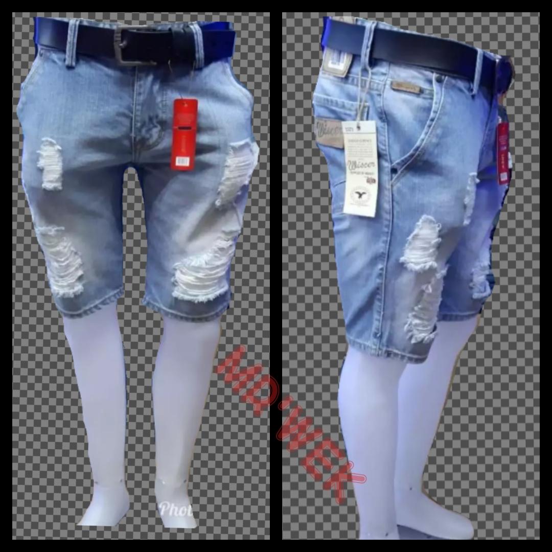 Celana jeans pendek sobek pria_jeans sobek pria distro premium