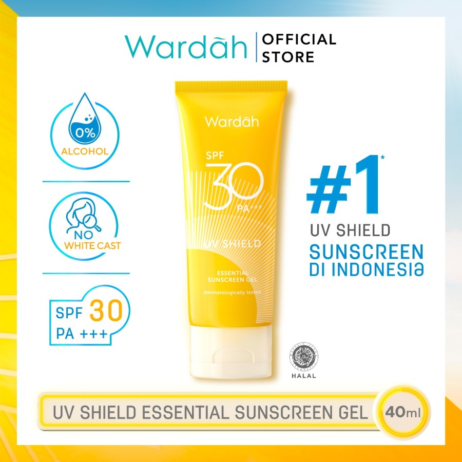 Wardah UV Shield Essential Sunscreen Gel SPF 30 PA 40 Ml Lazada