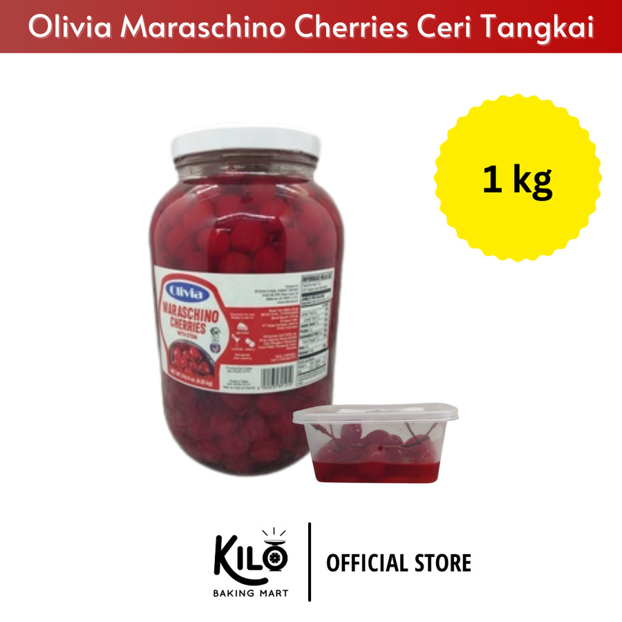 Olivia Maraschino Cherries Ceri Tangkai 1 Kg Lazada Indonesia