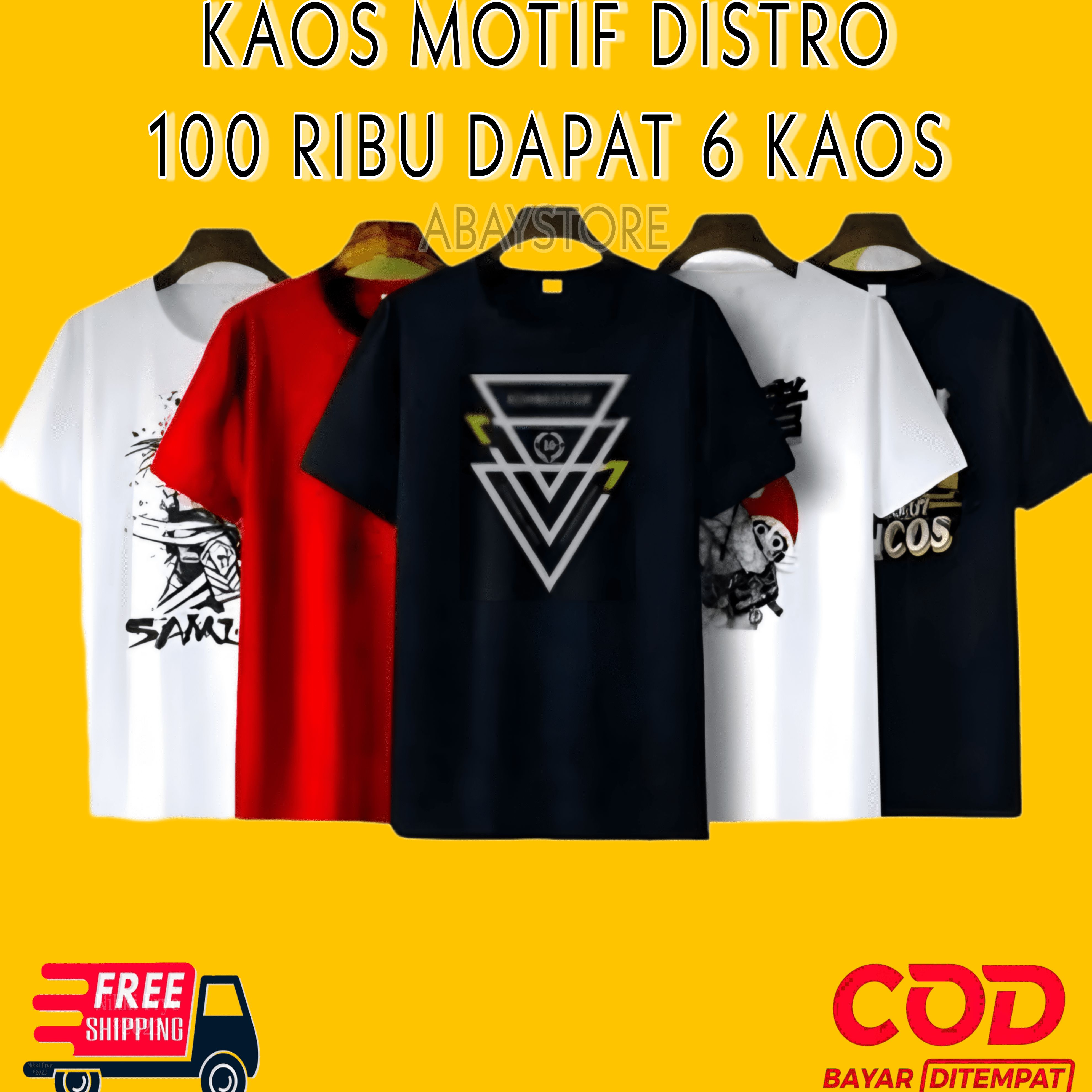 Kaos Distro Dewasa 100 Ribu Dapat 6 Pcs Lazada Indonesia