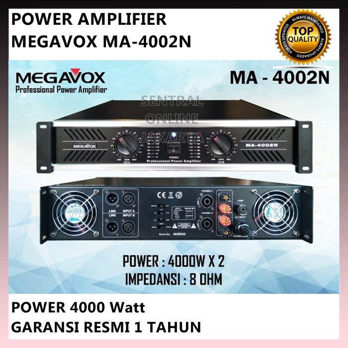 POWER AMPLIFIER MEGAVOX MA 4002 MA4002 DESIGNED USA ORIGINAL Lazada