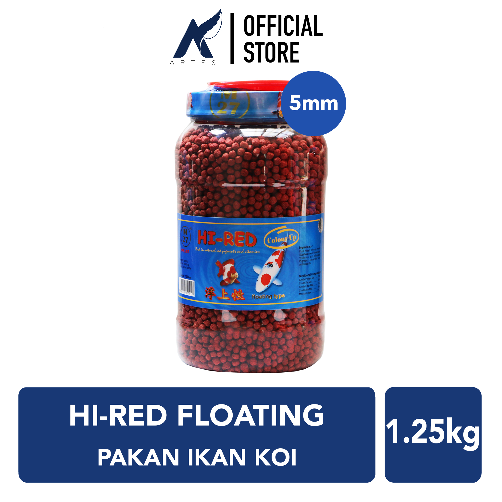 Hi Red Floating Makanan Pakan Pelet Pellet Ikan Hias Koi Koki Small