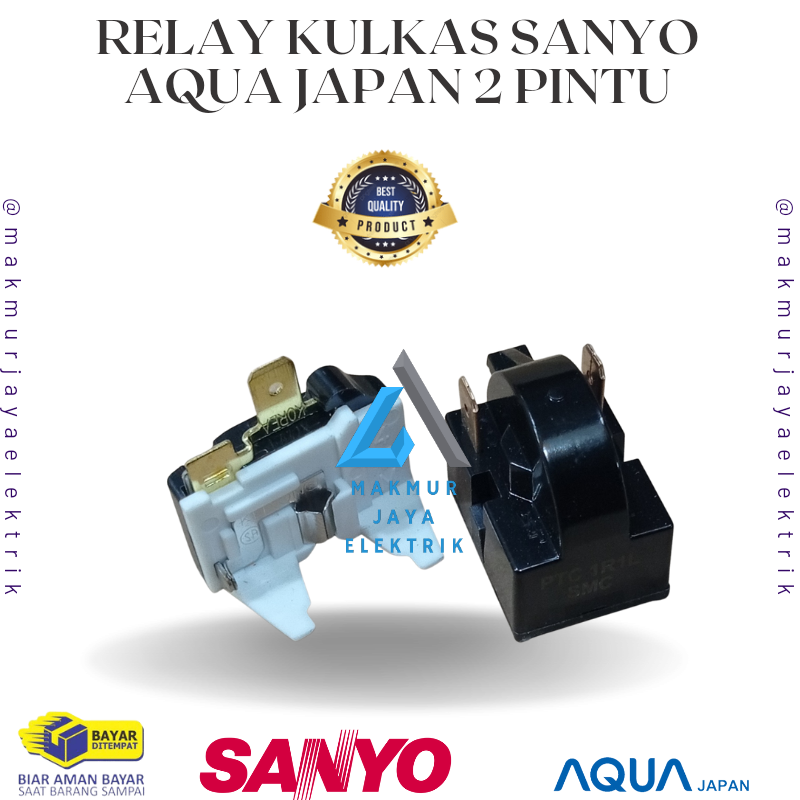 Sepasang Relay Kulkas Sanyo Aqua Japan Ptc Pin Dan Overload Lazada