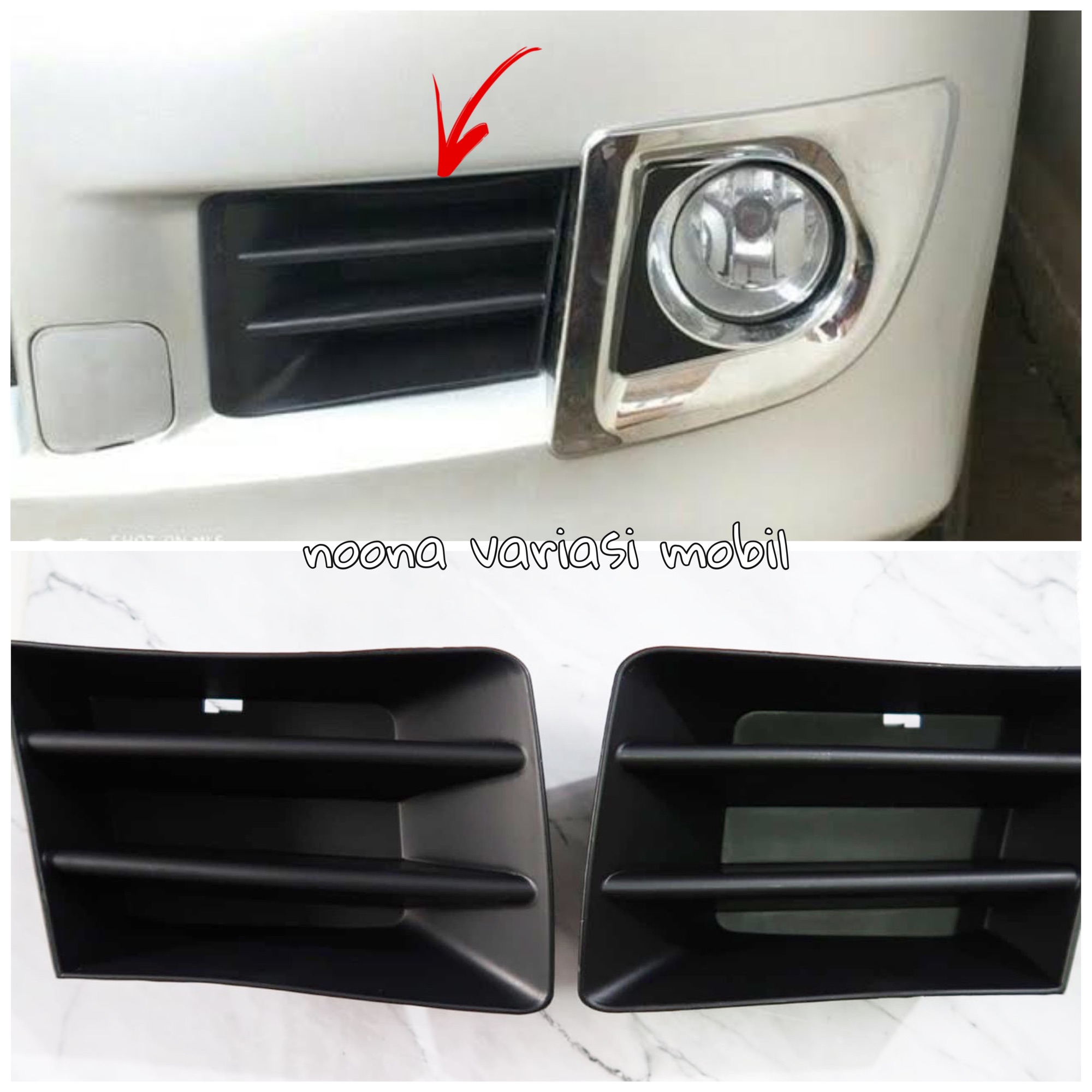 Cover Tutup Bumper Depan Avanza Xenia Vvti Kisi Kisi Sebelah Foglamp