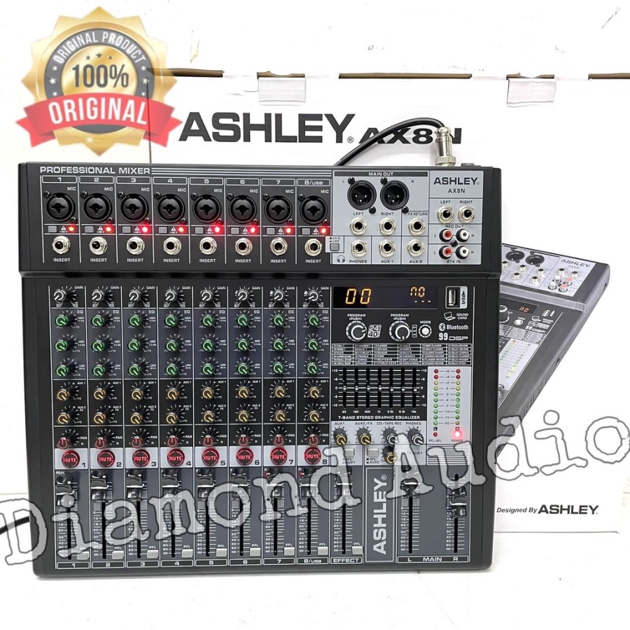 Mixer Audio ASHLEY AX8N 8 Channel Original Product Ashley Lazada