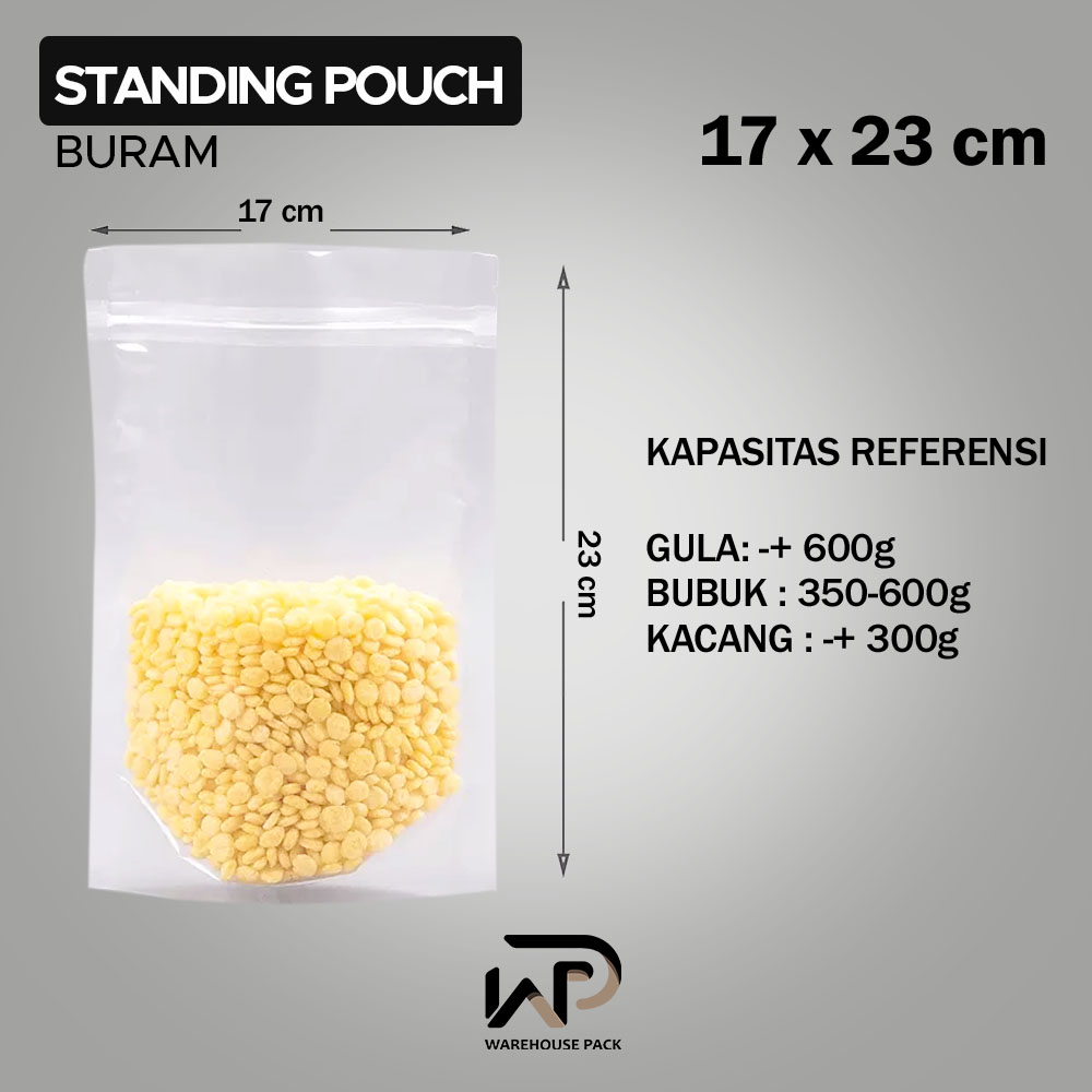 Pcs Standing Pouch Buram Matte Ziplock Frosted Standing