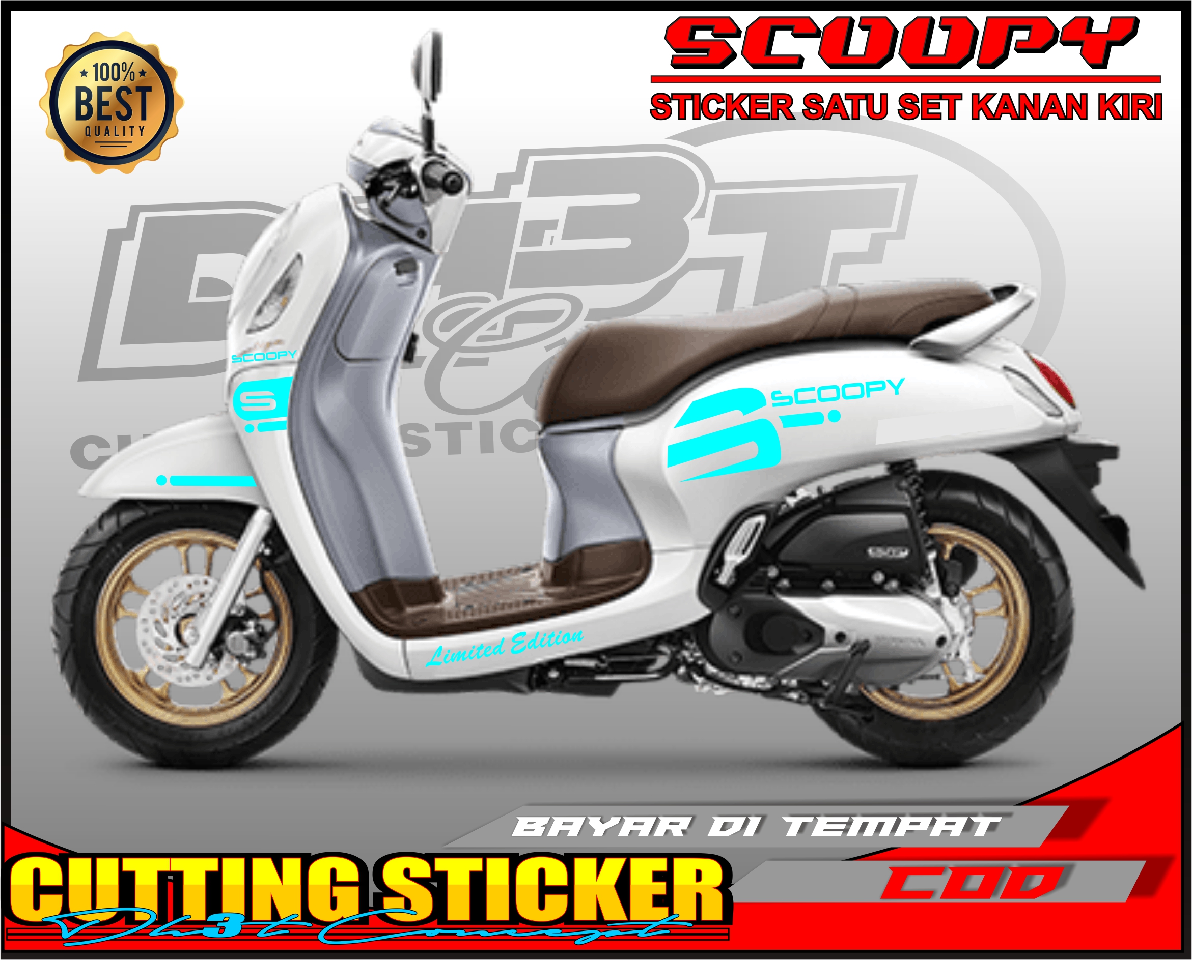 Cutting Sticker Honda Scoopy Limited Edition Prestige All Scoopy