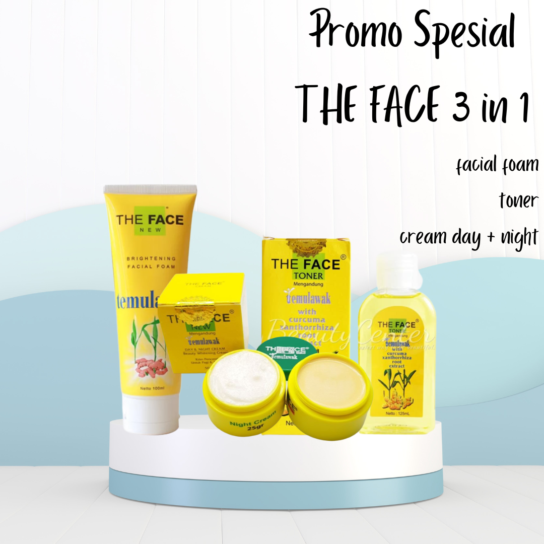 The Face Temulawak In Facial Foam Cream Day Night Toner