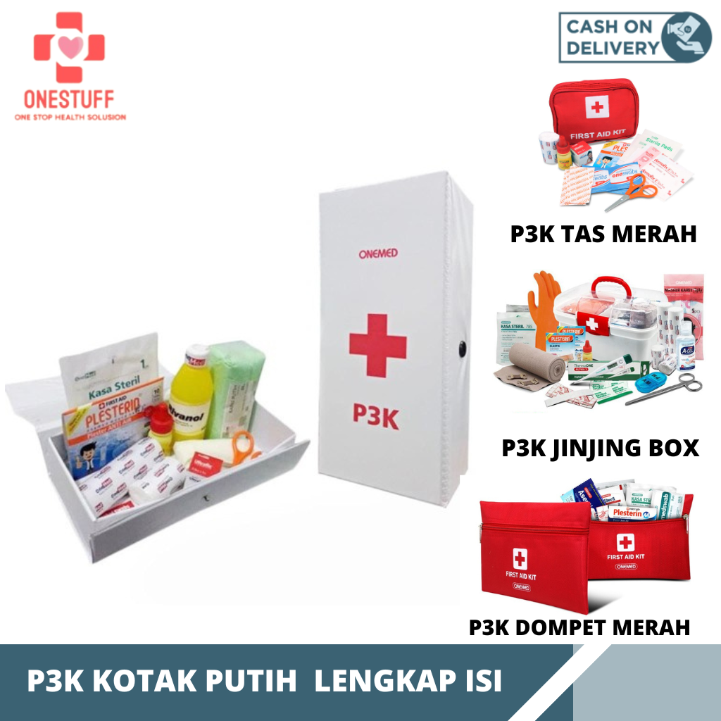 Onemed P K Tas Merah Kotak P K Lengkap Dengan Isi P K Onemed First Aid