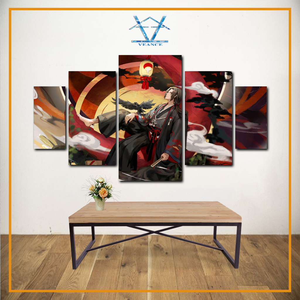 Poster Kayu Anime Itachi Uchiha Naruto Set Wall Decor Hiasan Dinding