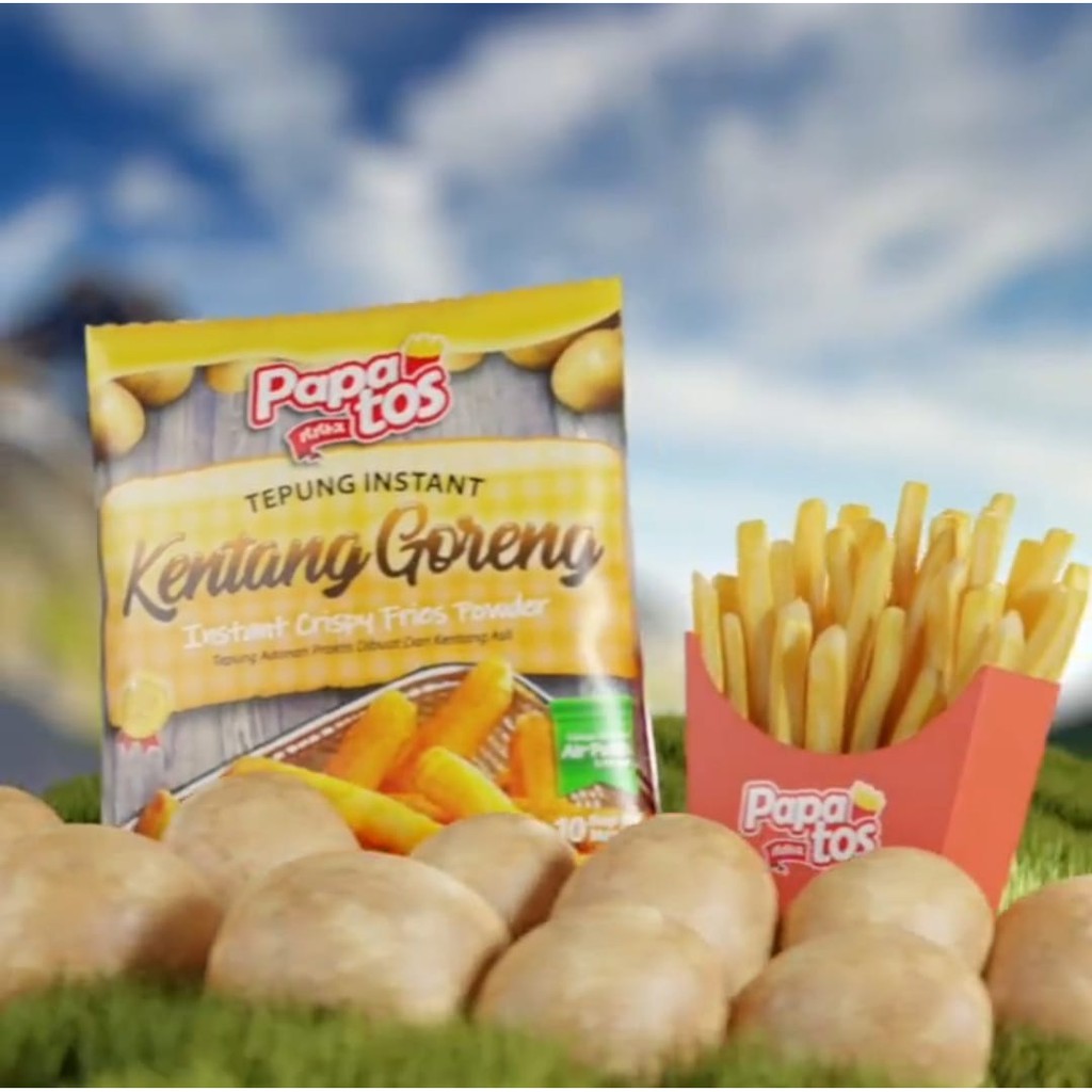 Tepung Instant Kentang Goreng Papatos Gr Crispy Fries Powder Halal