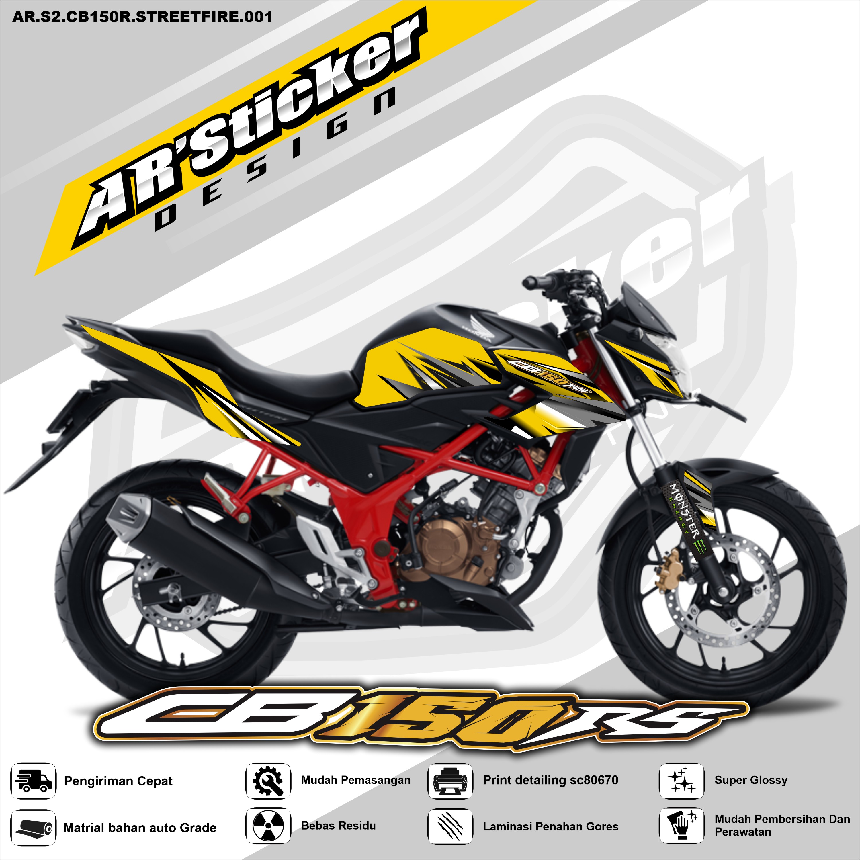 Cb R Sticker Striping Cb R Streetfire Stiker Motor Keren