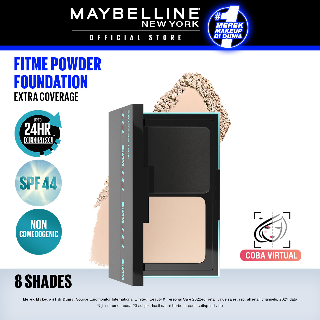 Maybelline Fit Me Hr Oil Control Powder Foundation Gr Make Up Bedak