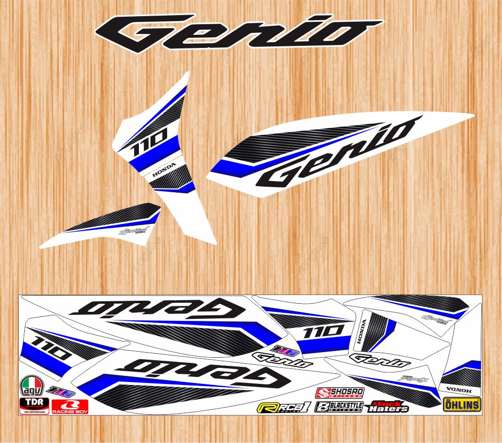 STRIPING MOTOR HONDA GENIO VARIASI ELEGAN SIMPLE STIKER VARIASI HONDA