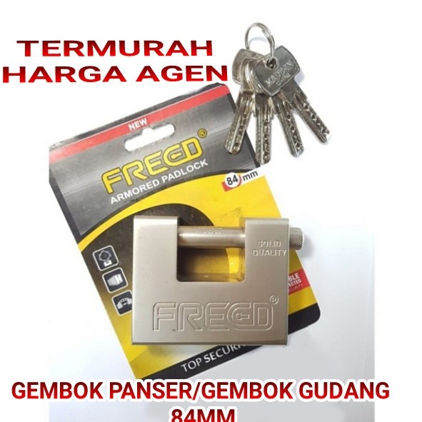 Gembok Satting Panzer 84 MM FREED Armored PadLock Gerbang Besi Lazada