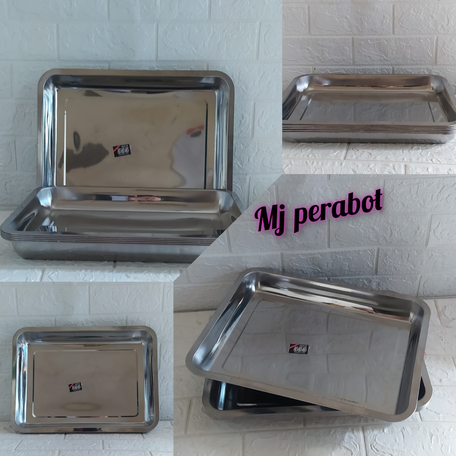 Nampan Baki Tray Stainless Persegi Panjang Ukuran X Cm Lazada