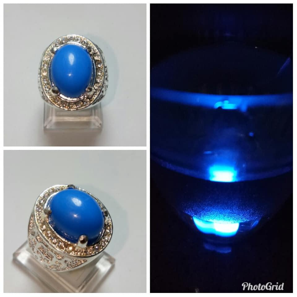 Batu Cincin Akik Fosfor Air Biru