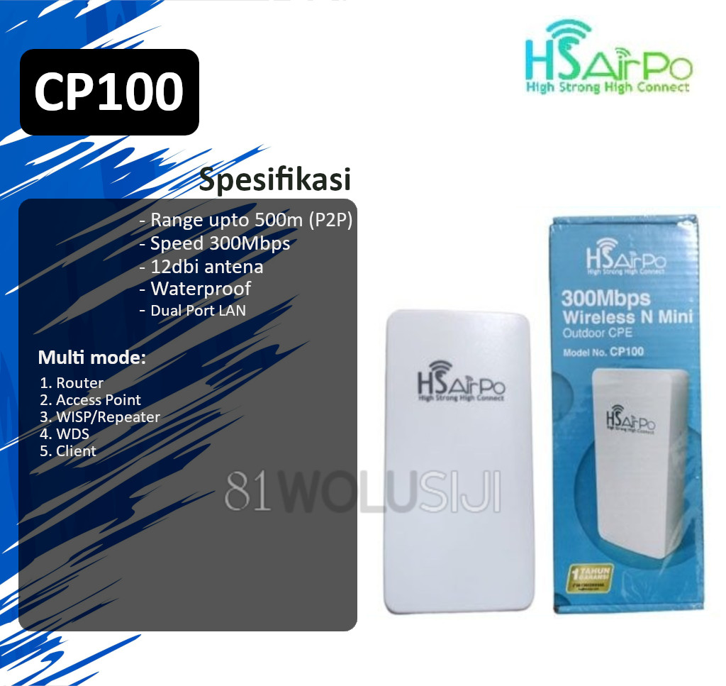 HSAIRPO CP100 300Mbps 2 4GHz Wireless N Outdoor Lazada Indonesia