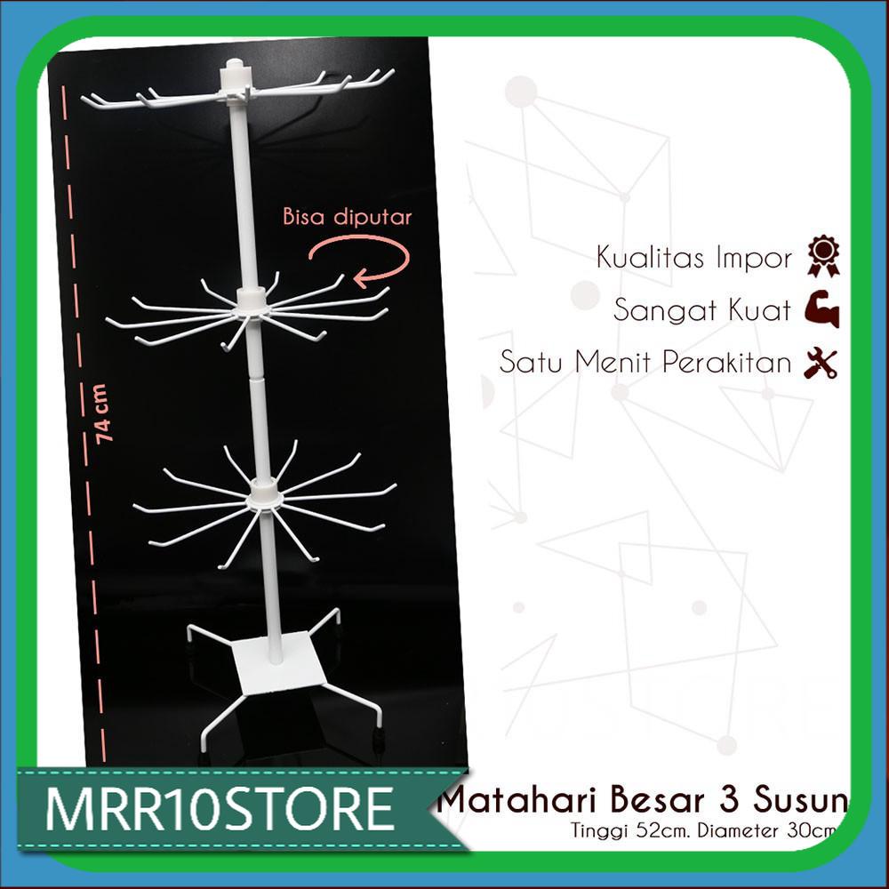 Rak Display Putar Matahari 3 Susun Besi Kuat Tebal Impor Lazada Indonesia