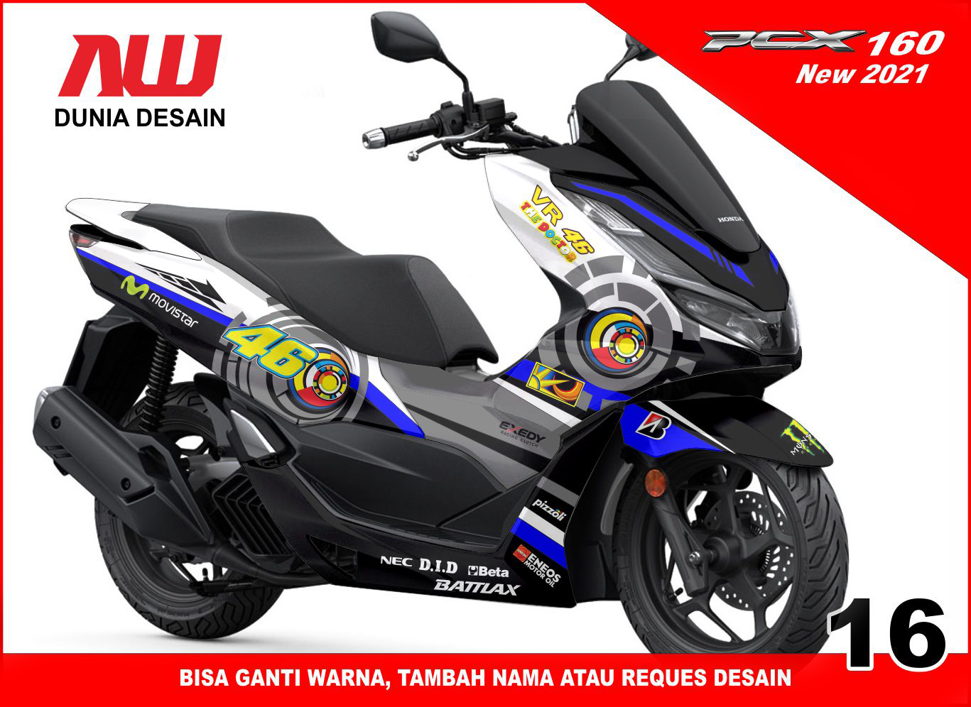 Sticker Decal Pcx Desain Fullbody Lazada Indonesia